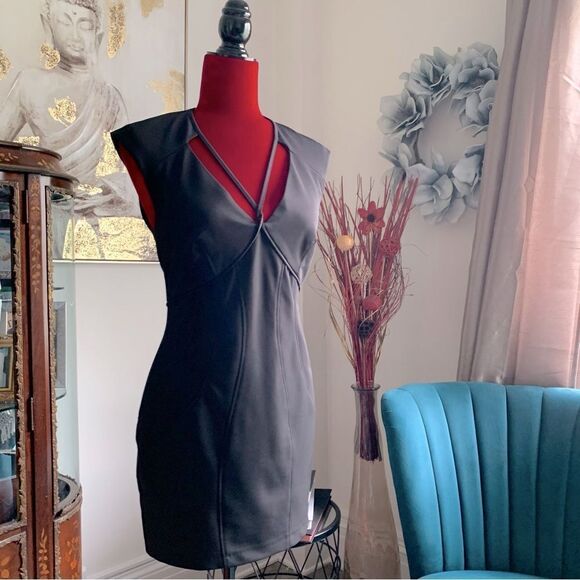 ZAC POSEN BLACK MINI DRESS - Picture 3 of 8